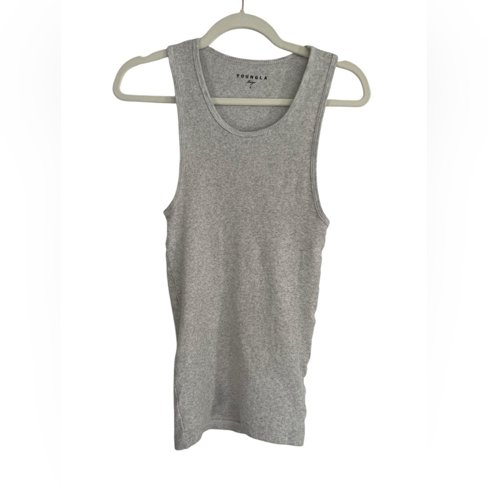 YoungLA Heather Gray Sleeveless Top, Size L